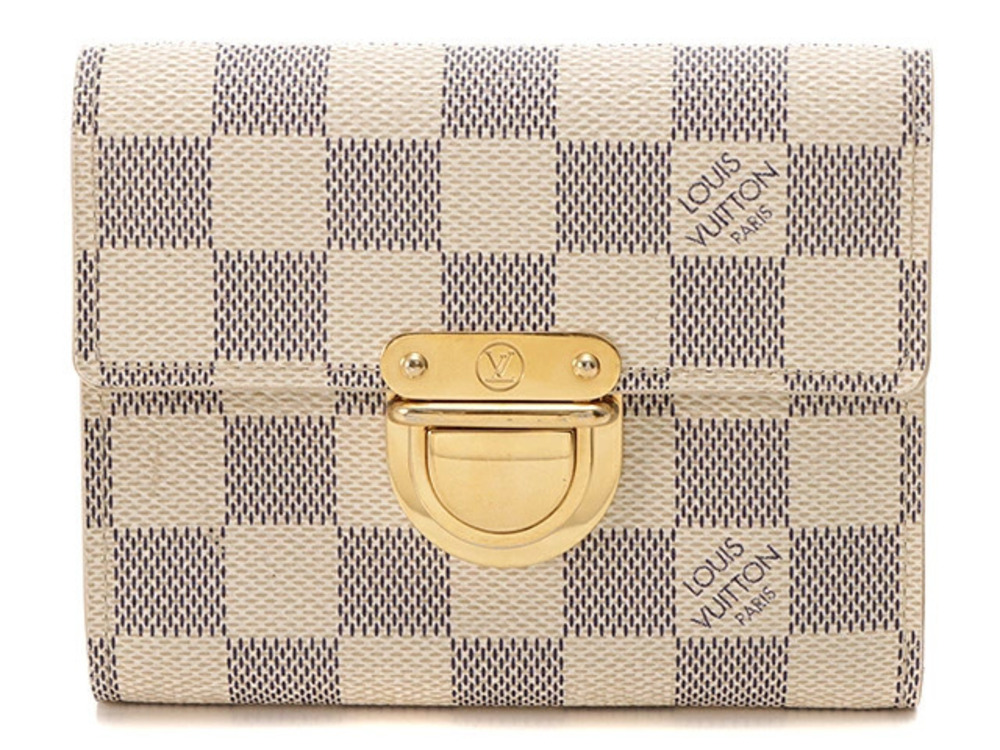 LOUIS VUITTON Portefeuille Koala Damier Azur White